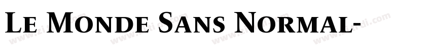 Le Monde Sans Normal字体转换
